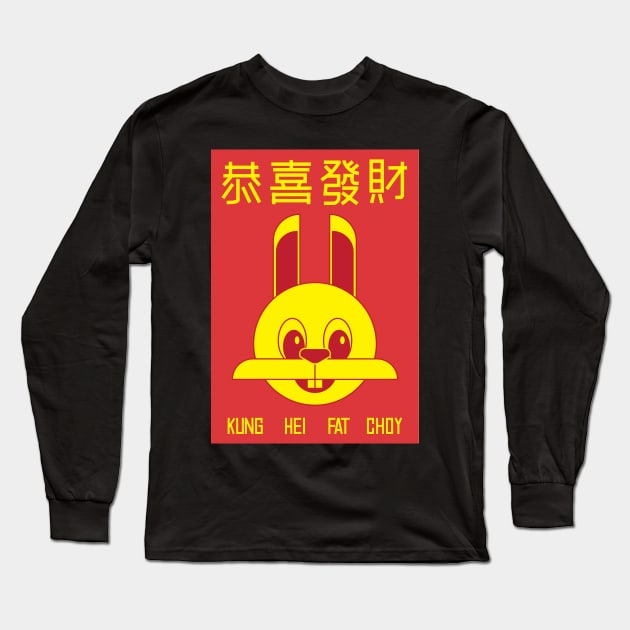 Year of the Rabbit Long Sleeve T-Shirt by TheRatbagCo